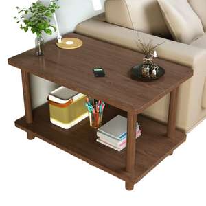 Table basse en bois avec étagère de rangement pour salon ou chambre à coucher - Product Image 5