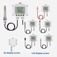 Capteur de température et d'humidité à grand écran USB ODM IP65 pour pipeline, affichage LCD de qualité industrielle, montage mural sur rail
