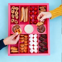 Boîte de présentation en papier personnalisée de qualité alimentaire pour gâteaux, crêpes, biscuits, desserts, avec insert séparateur, pour la restauration en gros