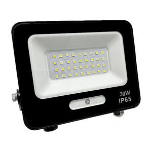 Foco LED de 30W, color negro, 6500K; ideal para iluminar espacios interiores y exteriores con luz brillante y eficiente. - Product Image 1