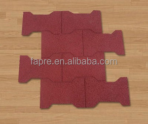 Pavimentadoras de hueso de perro, establo rojo, establo entrelazado, suelo de goma - Product Image 3