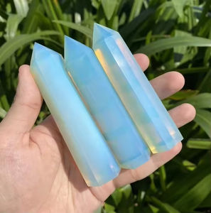 Torre de Cristal de Opalita Natural Pulida al por Mayor, Varita de Cristal Curativa, Espécimen Mineral de Piedra Tallada, Puntas de Cristal - Product Image 3