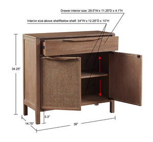 2 Door Woven Accent <b>Chest</b> - Product Image 4