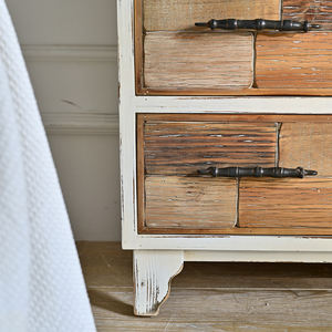 INNOVA Home's Rustic Solid Wood Accent Sideboard Antique Farmhouse <b>Storage</b> Cabinet <b>with</b> 3 <b>Drawers</b> for Living Room - Product Image 6