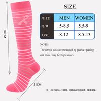 Chaussettes pour femmes diabétiques en coton peigné de haute qualité, respirantes, à séchage rapide, à compression, à hauteur du genou, avec logo personnalisé