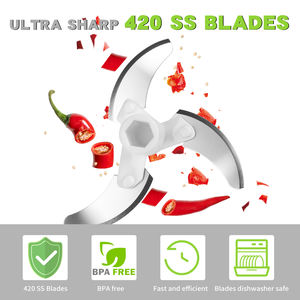 قطاعة متعددة الوظائف 2 في 1 للمطبخ تعمل بالسحب اليدوي لتقطيع الثوم والبصل ومعالجة الطعام وتقطيع الخضروات - Product Image 4