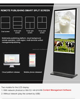 Pantalla Táctil LCD Ultrafina para Señalización Digital, Kiosco Portátil Independiente para Publicidad en Interiores, Monitor Inteligente de 43 y 55 Pulgadas