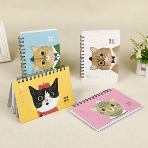 Carnets/Agendas à reliure thermique en papier B6 avec couverture motif chat de dessin animé mignon, organisateurs à feuilles mobiles, cadeaux, impression de logo personnalisée, en stock, vente en gros - Product Image 2