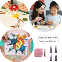 Outil de quilling en papier, fil à dessiner, plateau de quilling, boîte de rangement pour épingles, grille pour la création de bandes de papier, outil de bijouterie DIY