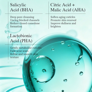 Sérum anti-acné AHA BHA PHA Multi-acides Revitalisant Purifie et adoucit la peau pour usage domestique - Product Image 4