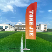 Drapeau de plage personnalisé TongJie de 8 pieds, résistant au vent, facile à installer pour la promotion d'expositions