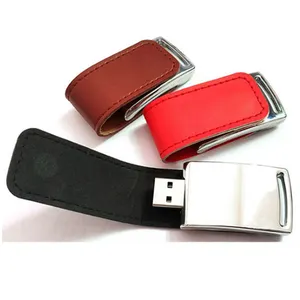 Metal Buckle Leather USB Disk Custom Leather Pendrive Memory Stick 2.0 USB Flash Drive Pen Drive 1GB 2GB 4GB 8GB 16GB 32GB