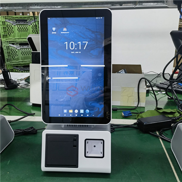 All in One Self Payment Kiosk Android 14 Mini Tablet Cash Register Desktop Point of Sale System Pos System Hardware With Printer