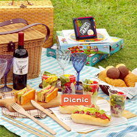 Ensemble de couverts jetables en bambou biodégradable NEWELL, portable, pour les voyages, les fêtes et la maison, qualité alimentaire, avec emballage personnalisé