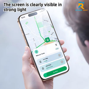 Protecteur d'écran en verre imprimé soie AR + Five Strong Corning pour <span class=keywords><strong>Iphone</strong></span> 14 Pro 15 Plus 16 Pro Max HD couverture complète anti-reflet - Product Image 4
