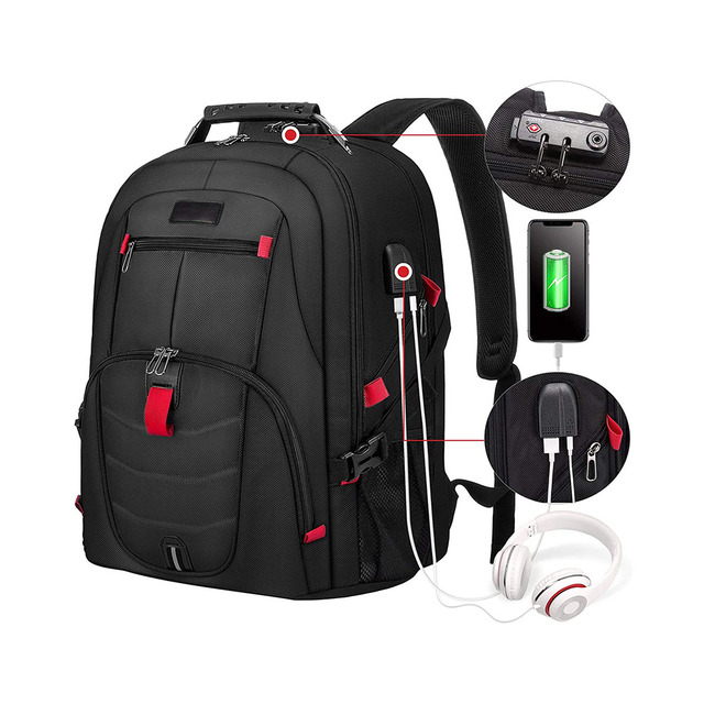 Custom Wholesale Men Business Daily Outdoor Large Capacity Usb Charging Travel Daypack Bag Waterproof Anti Theft Laptop Backpack