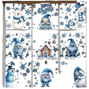 Autocollant de fenêtre amovible double face en PVC imprimé UV, laminé brillant, pour décoration de Noël - Product Image 1