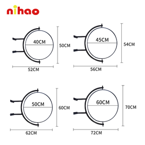 ป้ายไฟกล่องอะลูมิเนียมทรงกลม NIHAO แบบสุญญากาศ ป้ายไฟสองด้าน ป้ายไฟหมุนได้สองด้าน ป้ายไฟส่องสว่างสองด้าน สำหรับร้านค้าภายนอกอาคาร - Product Image 2