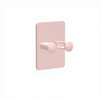 Porte-objets mural en plastique carré pour la maison, design minimaliste, auto-adhésif, antidérapant, résistant à la rouille, forte capacité de charge