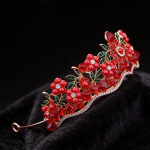 Diadème de Mariée Magnifique en Cristal Blanc Baroque et Perles, Couronne de Luxe en Strass pour Cheveux de Mariée, Accessoire de <span class=keywords><strong>Mariage</strong></span> - Product Image 5