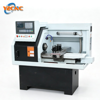 Tour CNC horizontal économique CK0680 YZ, mini-tour CNC à banc plat, grande alésage de broche, contrôleur GSK/Fanuc en option, pour usinage de petites séries