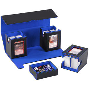 Fabrik preis 4-in-1 abnehmbare Karten hülle mit Würfels chale kann mehr als <span class=keywords><strong>300</strong></span> doppelseitige Karten magnetisch für MTG halten - Product Image 2