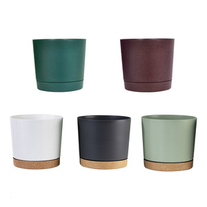 Vasi <span class=keywords><strong>da</strong></span> Giardino in Poliresina di Design Moderno, 5 6.5 8 10 12 Pollici, per <span class=keywords><strong>Piante</strong></span> <span class=keywords><strong>da</strong></span> Interno ed Esterno con Sottovaso - Product Image 1