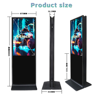Standar Iklan Digital Dua Sisi Water Sign 49-Inci 1080P FHD Dual Android 11 2GB 32GB Layar LCD BOE Animasi CMS Jarak Jauh