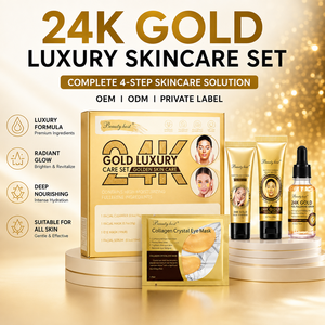 Puissant Anti-âge 24K Or Ensemble de soins de la peau de luxe Éclaircissant naturel Anti-rides Raffermissant Voyage Hôtel Kit Glowing Daily Care - Product Image 1