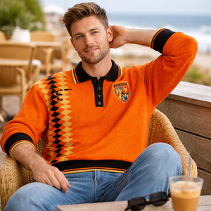 Pull en tricot personnalisé avec logo pour homme, pull décontracté d'hiver, polo de football en tricot pour homme - Product Image 5