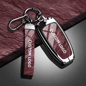 Funda de Lujo para Llaves de Coche, de Aleación de Zinc y Cuero, para Hongqi H5 <span class=keywords><strong>H9</strong></span> HS5 HS3 EH7, Accesorios para Llaves Inteligentes - Product Image 2