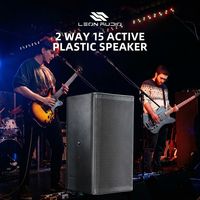 LAW158DBD: Speaker PA Aktif Kelas D DSP 15 inci, 550 W RMS 600 W puncak, Sensitivitas 131 DB, Speaker Panggung Profesional.