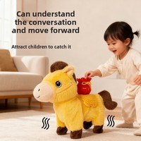 Poupée Cheval en Peluche Électrique Intelligente à IA pour Enfants, Chante, Danse, Marche, en Coton PP, Adorable, pour les 14 ans et plus