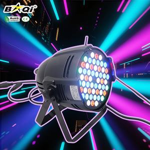Projecteur PAR plat en alliage d'aluminium BAIQI, silencieux, DMX512, 54 LED, éclairage de scène professionnel pour <span class=keywords><strong>club</strong></span>, fête, concert - Product Image 4