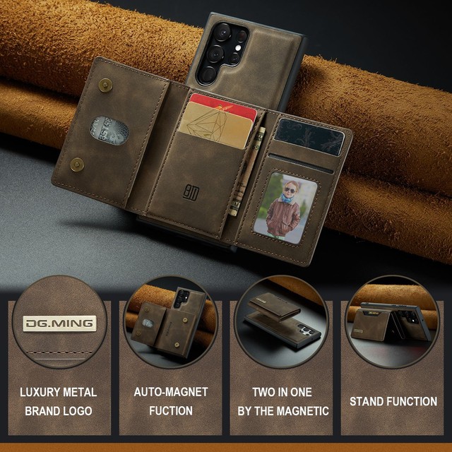 Hot Selling Business Magnetic PU Leather Phone Case Wallet for iPhone 18 Pro Max 14 15 16 Pro Max Card Holder for Men Business