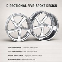 Jantes XTTD personnalisées à 5 branches, profil profond, chromées polies, en alliage d'aluminium forgé, 5x114.3 5x120 5x100, 5 trous, pour voitures particulières