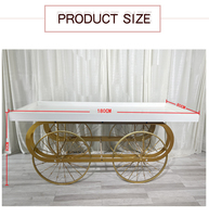 Carrito de Metal Moderno para Frutas y Verduras con Ruedas Doradas, en Oferta, para Decoración de Bodas, Eventos, Bar de Dulces