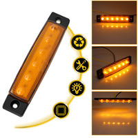 Feu latéral de camion transfrontalier 6 LED 12V/24V, clignotant et indicateur grand angle pour remorque/bus 0,2W Guangzhou