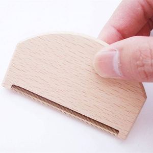 Peine de Lana de Cachemira Portátil de Madera de Haya con LOGO Personalizable, Cepillo de Lana y Peine para Suéteres con Cobre Antipelusas - Product Image 2