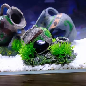 Customizable Resin Old Clay <strong>Pot</strong> <strong>Fish</strong> Shrimp Hidden Cave House Antique Broken Wine <strong>Pot</strong> Landscaping <strong>Fish</strong> tank Aquarium Decoration - Product Image 5