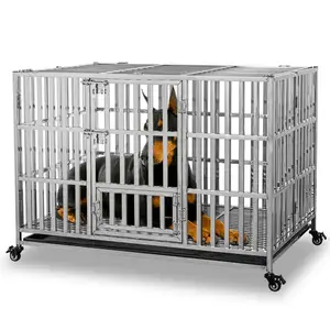 foldable stainless steel pet cage dog box aluminium cage large