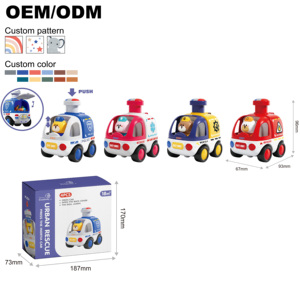 Juego de 4 Coches de Juguete de Empuje y Arranque para Niños Pequeños, Coches de Fricción para Bebés, Coches de Carreras de Animales para Bebés, Set de Vehículos de Juego para Infantes - Product Image 6