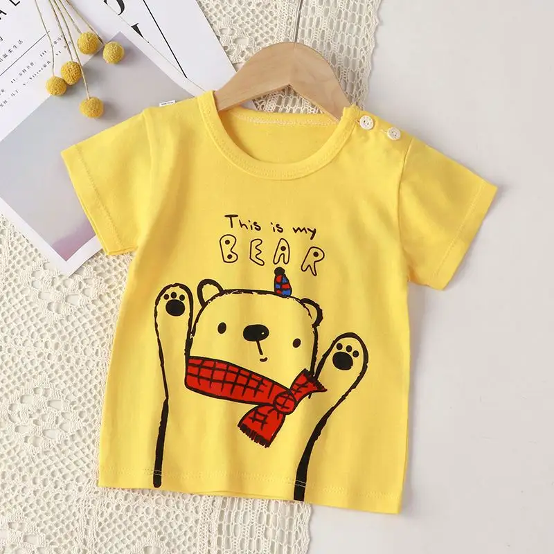 新しいデザイン子供Tシャツ子供漫画安い赤ちゃんTシャツかわいい春夏服子供のための新しいスタイルのTシャツ