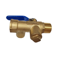 Manuel du fabricant Vanne à boisseau sphérique à trois voies Vanne d'isolation en laiton 3/4 pour décompression d'eau forgée OEM personnalisable