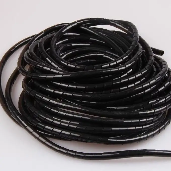 6mm 8mm 10mm 12mm 15mm 24mm 30mm PE Cable Sleeves Wire And Cable Protection Tool Spiral Wrapping Bands