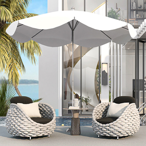 Juego de sofá de lujo para jardín al aire libre con <span class=keywords><strong>mesa</strong></span> de centro redonda Juego de muebles de <span class=keywords><strong>exterior</strong></span> con cuerda tejida - Product Image 3