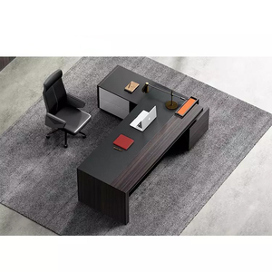 Escritorio Ejecutivo Moderno de MDF <span class=keywords><strong>Popular</strong></span> Boss, Muebles de Oficina de Lujo, Diseño de Mesa de Oficina - Product Image 3