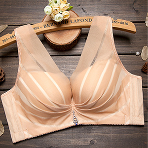 Women's <strong>No</strong> Underwire Thin <strong>Bra</strong> Cover Plus Size 3/4 Cup Solid Pattern Thongs <strong>Bra</strong> Breathable Eco-Friendly - Product Image 6