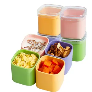 Lebensmittelsicherer kleiner Salad-Dressing-Container aus Silikon zum Mittagessen-Karton