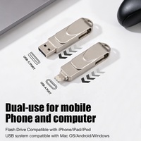 Flashdisk Portabel Bahan Zinc Alloy Micro USB 128GB 512GB USB 2.0 OTG Terenkripsi Baru untuk Ponsel Komputer